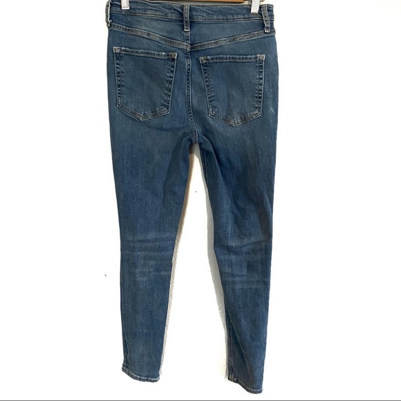 Free People We the Free high waisted busted knee medium wash jeans, 28 - Picture 3 of 9